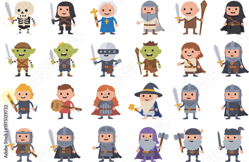 Diverse Fantasy Character Icons collection