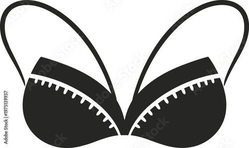 Silhouette of a Bra lingerie underwear