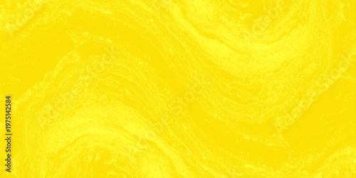 Abstract yellow liquid marble texture background with flowing wavy swirls and bright golden organic paint pattern