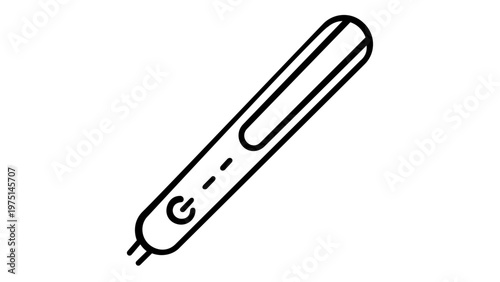 Hair Straightener Vector Icon Illustration, Minimalist Flat Iron Line Art for Hair Styling and Beauty Salon Branding, Scalable AI-Generated Graphic for Professional Haircare and Grooming Design.