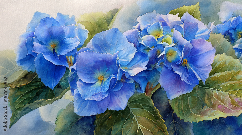 custom made wallpaper toronto digitalwatercolor botanical hydrangea flowers texture template background.Elegant wedding invitation card background . Minimal hand painted Design for wedding or Valentine's Day
