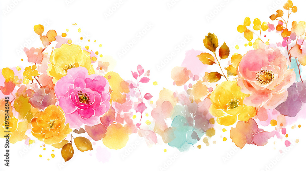 custom made wallpaper toronto digitalwatercolor botanical rose flowers texture template background.Elegant wedding invitation card background . Minimal hand painted Design for wedding or Valentine's Day