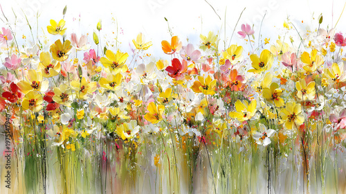 Wallpaper Mural watercolor botanical Tulip flower flowers texture template background.Elegant wedding invitation card background . Minimal hand painted Design for wedding or Valentine's Day Torontodigital.ca