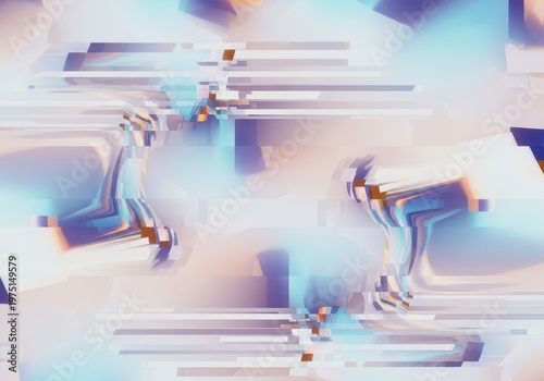 A complex abstract visual distortion featuring warping geometry, resulting in an unnaturally stretched and corrupted digital background pattern, twisting, confusion, interface