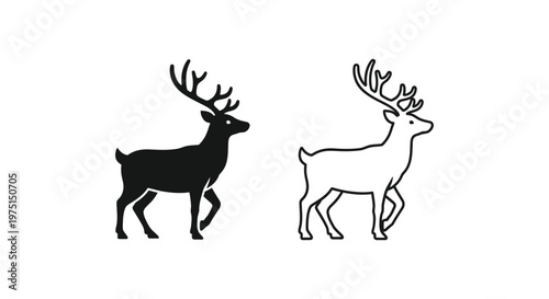 Deer Antlers Symbolism: Stag & Hind Iconic Designs Vector