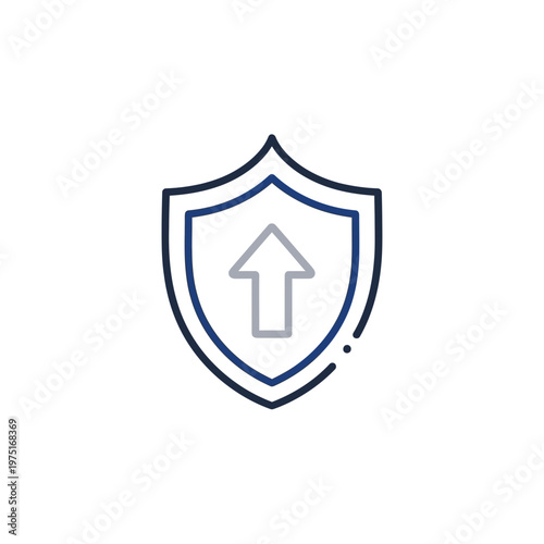 Modern Tech Shield Icon Symbolizing Unwavering Protection in Digital Environments. transparent.