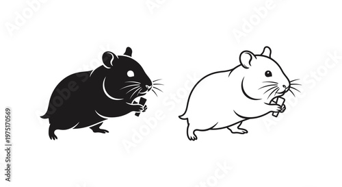 Cute Cartoon Mice Holding Cheese Guide Vector