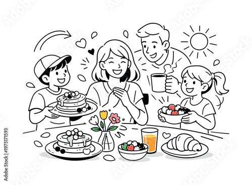 DIY flooring project. Line outline icon set of DIY flooring project: homeowner installing floor, step by step