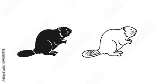 Beavers: North America’s Iconic Rodents Vector