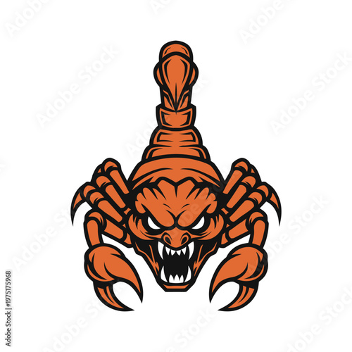 Angry Scorpion Mascot Logo Vector, Aggressive Esport Animal Design