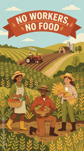 Farmworkers' Vital Contribution to Sustenance Celebrating Agricultural Labor and Food Production