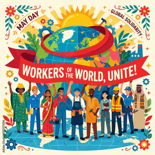 Global workers unite on may day with a message of solidarity for a better world