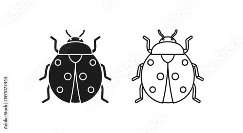 Ladybugs: Iconic Spotted Beetles Symbolizing Luck Vector