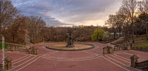 Bethesda Terrace and Fountain  in early morning