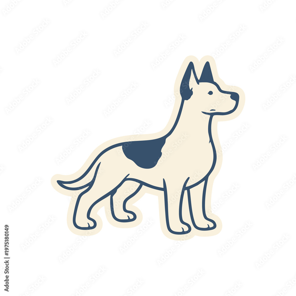 Fototapeta premium vector image of a dog