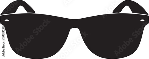 A pair of black sunglasses on a white background Vector, illustration