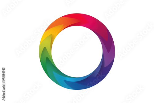 Free Download Colorful gradient circular ring forming an abstract rainbow spectrum shape on transparent background - GFXLoad