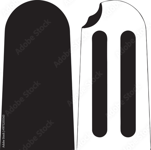 Simple popsicle frozen treat silhouette icon graphics with popsicle