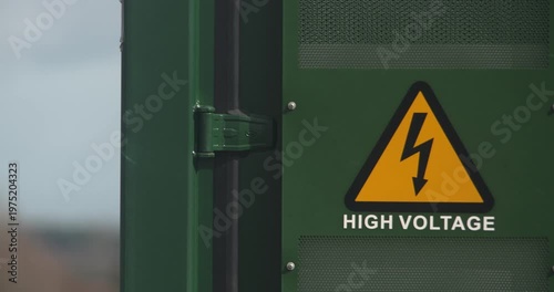 High Voltage electricity safety hazard warning sign