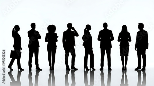 Silhouettes of business people standing 2.