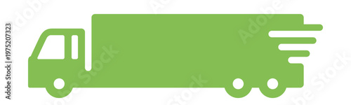 配送スピード強調・トラックアイコン・黄緑色