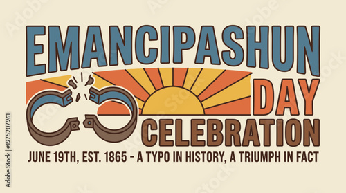 Retro Emancipation Day Typo