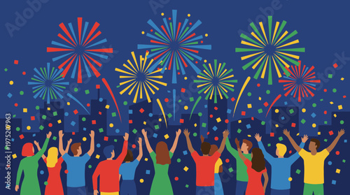 Confetti and Fireworks Celebration