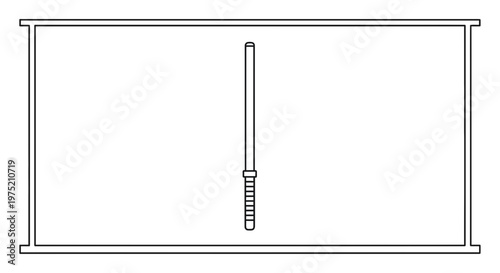 Minimalist Illustration of a Lightsaber in a Frame