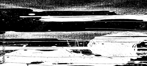 Abstract Grunge Texture Featuring Glitch Noise, Distressed Ink Splatters, Static Interference Patterns, and Monochrome Urban Decay Backgrounds.