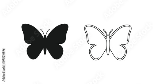 Butterfly Symbol Design: Minimalist & Modern Butterfly Art Vector