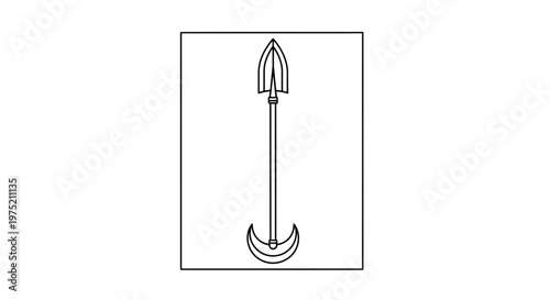 Medieval Spiked Mace Weapon Icon, Fantasy Battle Tool, Ancient Warrior Equipment