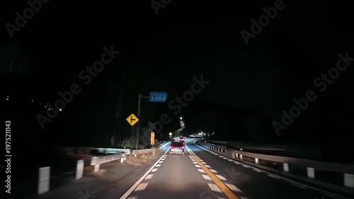 ドライブ映像　 国道19号　岐阜県, 中津川市,日本