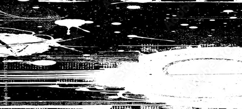 Abstract Grunge Texture Featuring Glitch Noise, Distressed Ink Splatters, Static Interference Patterns, and Monochrome Urban Decay Backgrounds.
