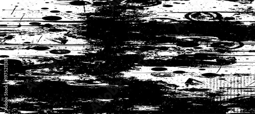 Abstract Grunge Texture Featuring Glitch Noise, Distressed Ink Splatters, Static Interference Patterns, and Monochrome Urban Decay Backgrounds.