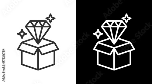 Value Proposition White Icon Set Vector 