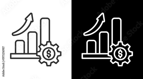 Scaling White Icon Set Vector 