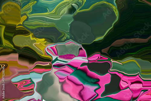Abstract Liquid Art with Fluid Wavy Patterns and Vibrant Marble-Inspired Swirling Color Textures