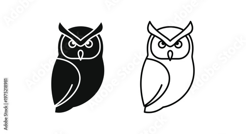Minimalist Owl Logo Designs for Branding Vector