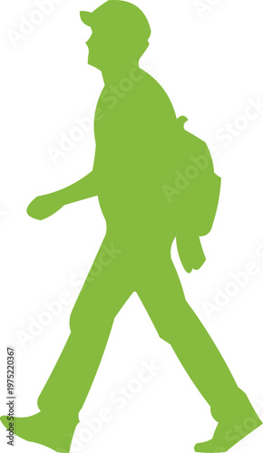 silhouette of a young man