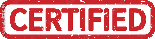 CERTIFIEDのスタンプ風アイコン｜認証済み・公式認定を示すラベルデザイン CERTIFIED Stamp Style Icon / Certified and Authorized Label Design
