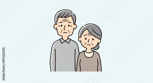 Elderly couple standing together portrait