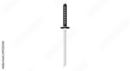 Katana Sword Isolated White Background - Japanese Warrior Weapon