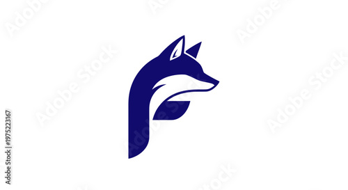 Modern Abstract Fox Logo Design, Minimalist Animal Icon, Vector Illustration