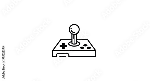 Canvastavla Retro Arcade Joystick Controller Icon, Vintage Gaming Console Symbol