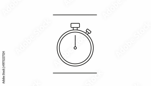 Stopwatch Icon, Time Measurement, Countdown, Timer Symbol, Speed and Performance