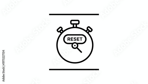 Stopwatch Reset Button Icon - Time Management and Restart Concept