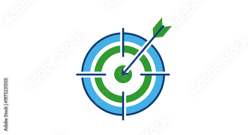 Target with arrow hitting the bullseye, representing success and goal achievement