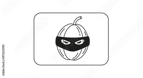 Halloween Pumpkin Bandit Masked Icon