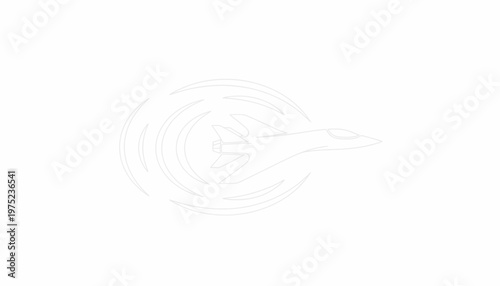 Fast Jet Fighter Aircraft Flying Through Swirling Air Trails, Speed Concept