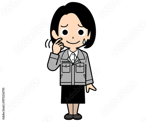 動揺するワンカールボブの事務員の女性